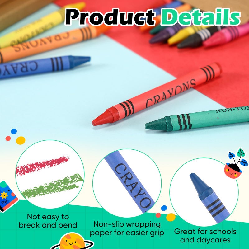 Trandraft Crayons Bulk 8 Different Color Crayon Wrapped Wax Mini Boxes of Crayons Bulks Crayons Party Favors Packs for Classroom  Home Birthdays  School Teachers (30 Packs) - Image 3